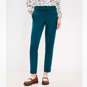 LOFT Devin Belted Slim Bi-Stretch Pants - Size 8 (NWT)